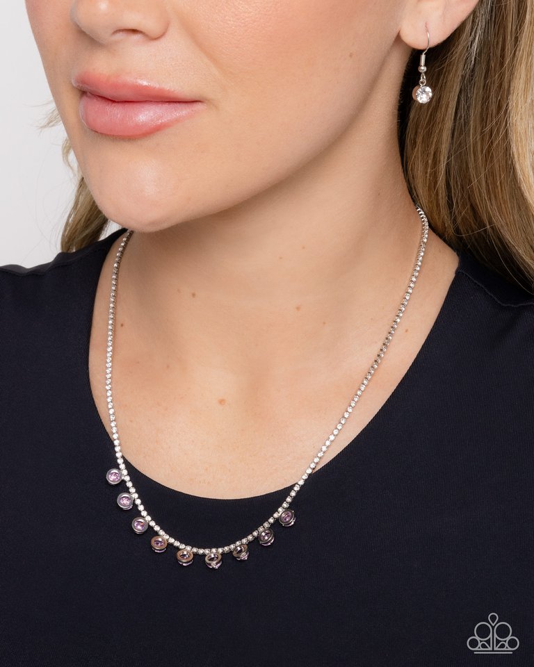 Conveying Charm - Pink - Paparazzi Necklace Image