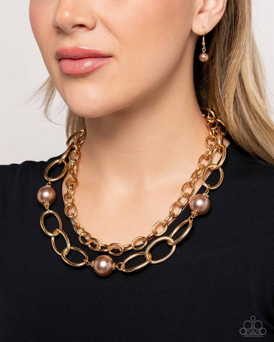 Top of My List - Brown - Paparazzi Necklace Image