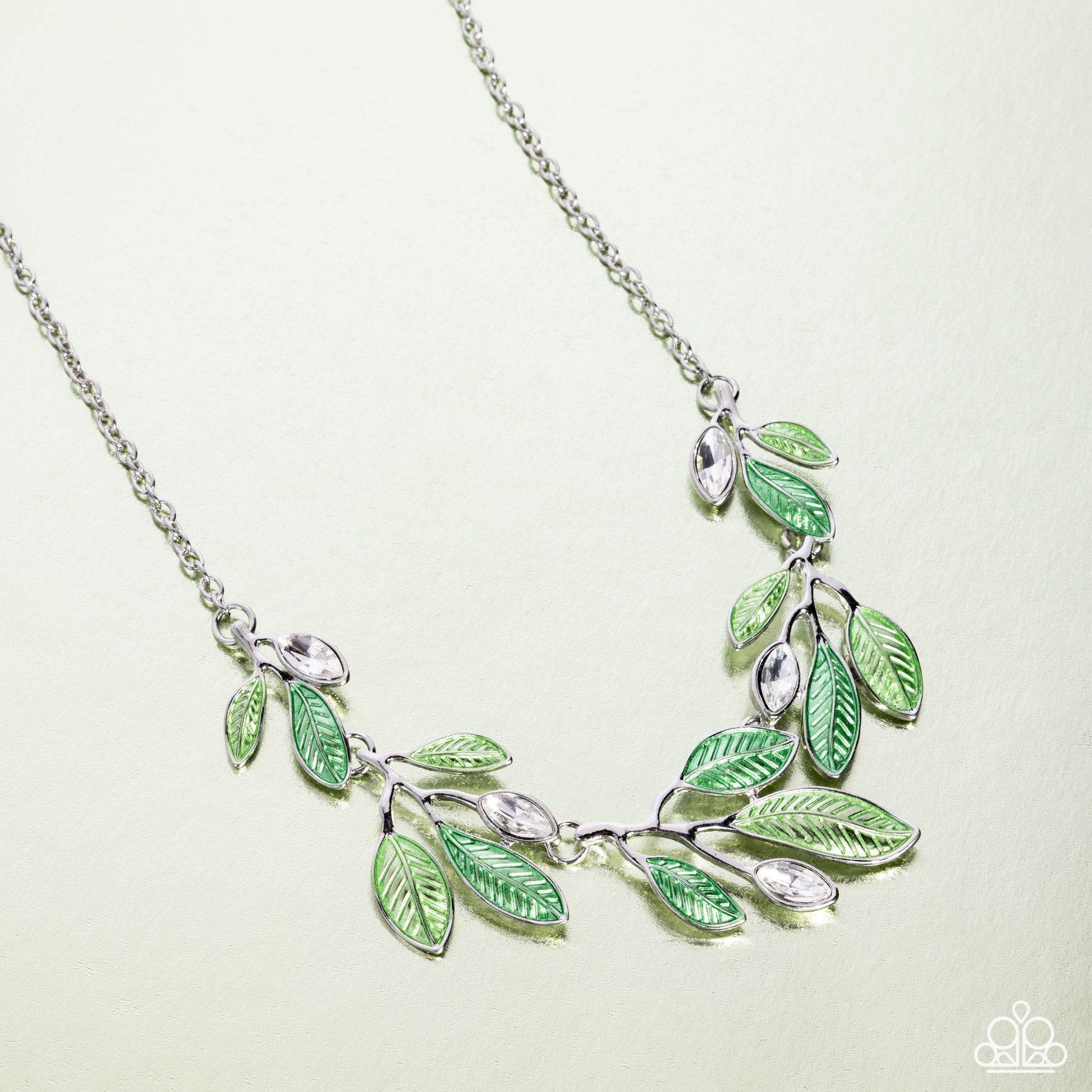 Lyrical Leaves - Green - Paparazzi Necklace Image
