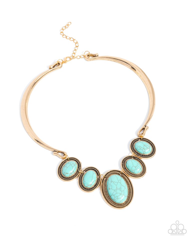 River Ride - Gold - Paparazzi Necklace Image