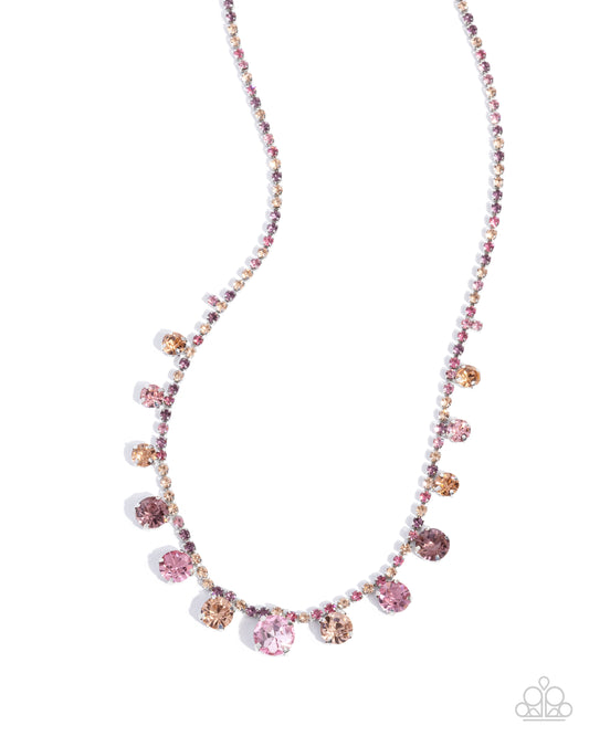 Paparazzi Necklace ~ Colorful Countess - Pink