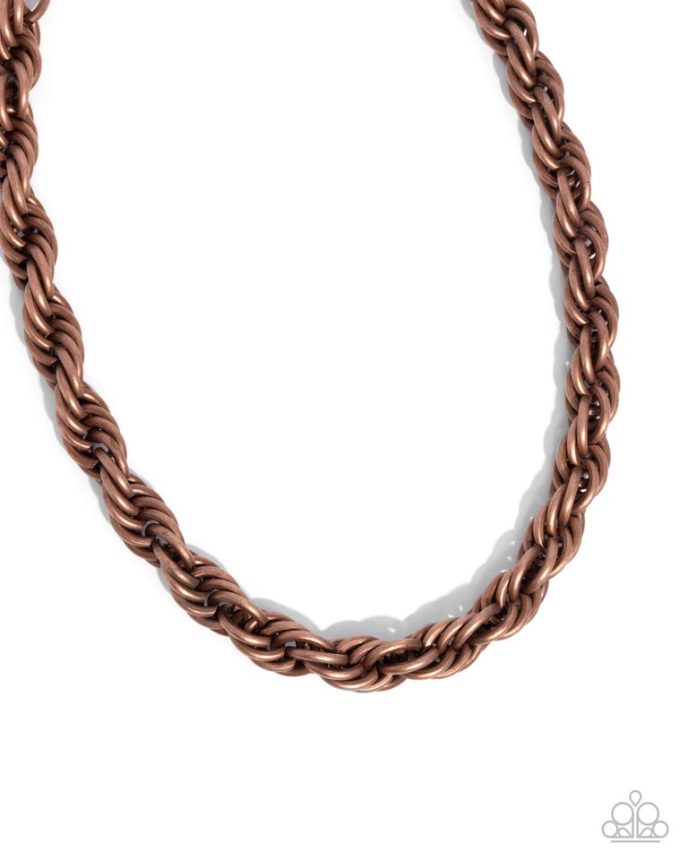 Complete Curves - Copper - Paparazzi Necklace Image