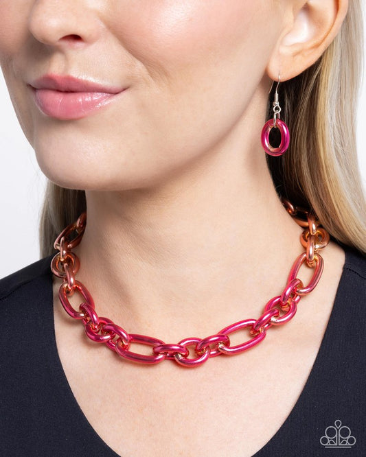 Nuanced Nightlife - Pink - Paparazzi Necklace Image