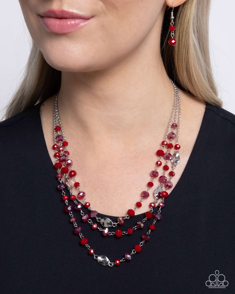 Radiantly Rich - Red - Paparazzi Necklace Image