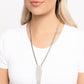 Straighten Up - White - Paparazzi Necklace Image