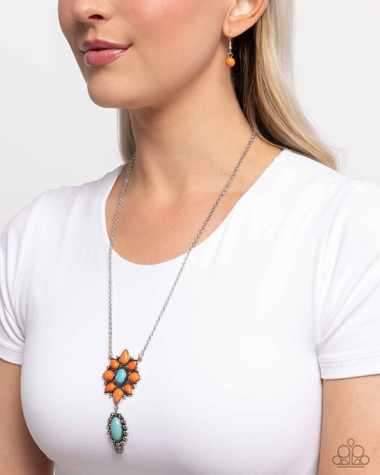 Force of Habit - Orange - Paparazzi Necklace Image