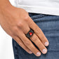 Trenchant Triangle - Red - Paparazzi Ring Image