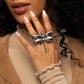 Durable Dragonfly - Silver - Paparazzi Ring Image