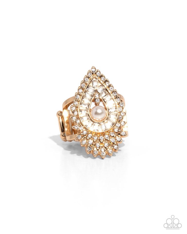 Consistent Charm - Gold - Paparazzi Ring Image