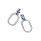 Guarded Glitz - Blue - Paparazzi Earring Image