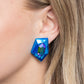 Dauntless Detail - Blue - Paparazzi Earring Image