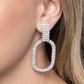 Guarded Glitz - White - Paparazzi Earring Image