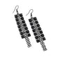 Forceful Fringe - Black - Paparazzi Earring Image