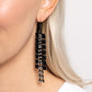 Forceful Fringe - Black - Paparazzi Earring Image