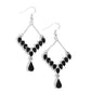 Dripping Drama - Black - Paparazzi Earring Image