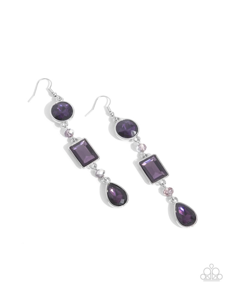 Complete Charisma - Purple - Paparazzi Earring Image