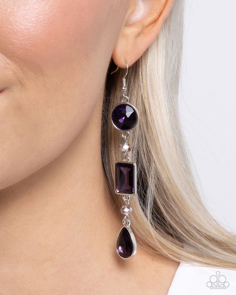 Complete Charisma - Purple - Paparazzi Earring Image