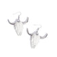 Paparazzi Earring ~ Southwestern Skull - White