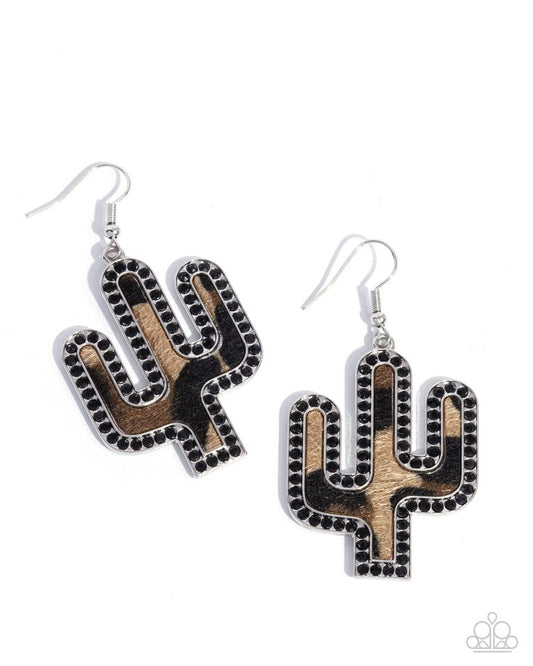 Western Worth - Black - Paparazzi Earring Image