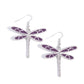 Dragonfly Descent - Purple - Paparazzi Earring Image