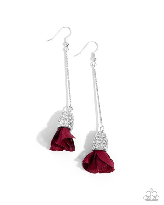 Drop Dead Dazzle - Red - Paparazzi Earring Image