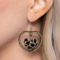 Leopard Love - Black - Paparazzi Earring Image
