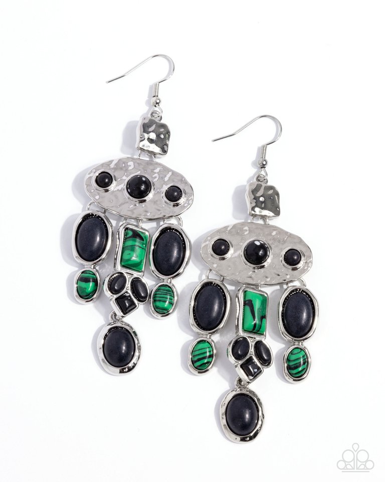 Inspired Interval - Black - Paparazzi Earring Image