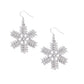 Snowflake Shimmer - Paparazzi Earring Image