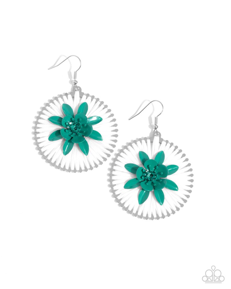 Dancing Daydream - Green - Paparazzi Earring Image