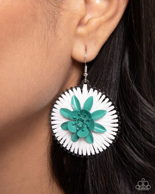 Dancing Daydream - Green - Paparazzi Earring Image