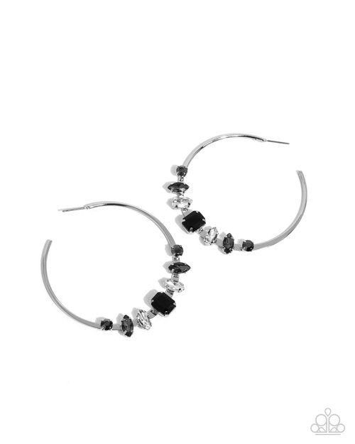 Modular Musings - Black - Paparazzi Earring Image