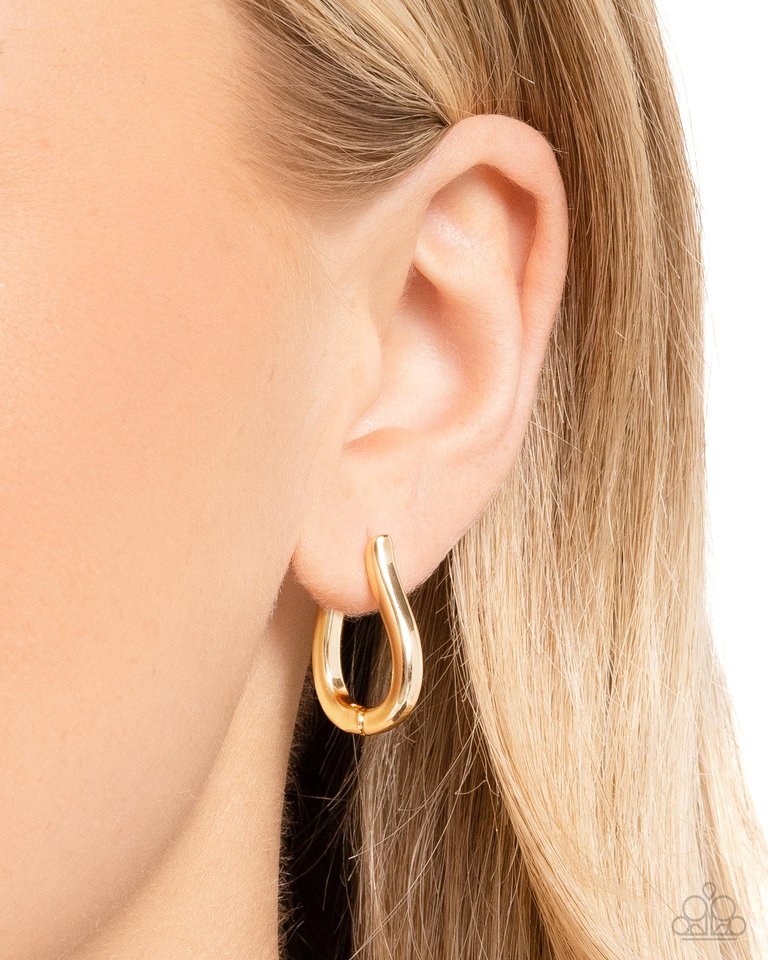 Generous Grace - Gold - Paparazzi Earring Image