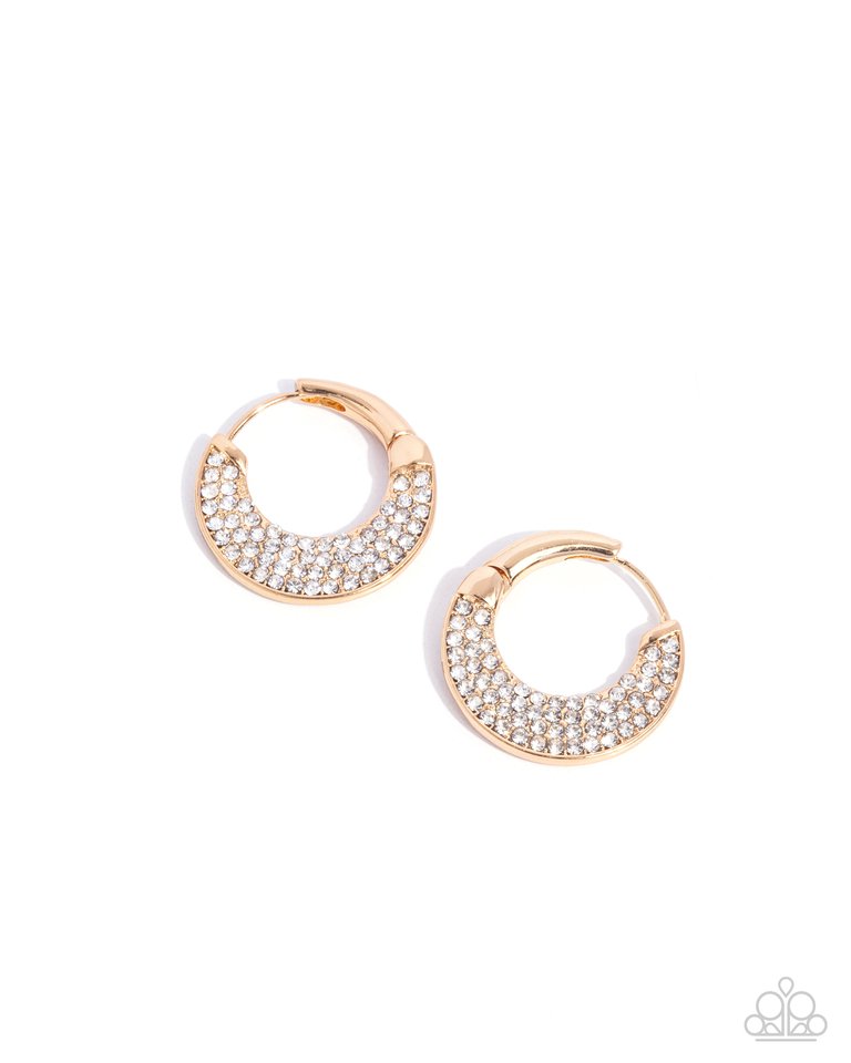 Winking Whimsy - Gold - Paparazzi Earring Image