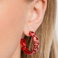 Stellar Significance - Red - Paparazzi Earring Image