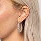 Calming Class - White - Paparazzi Earring Image