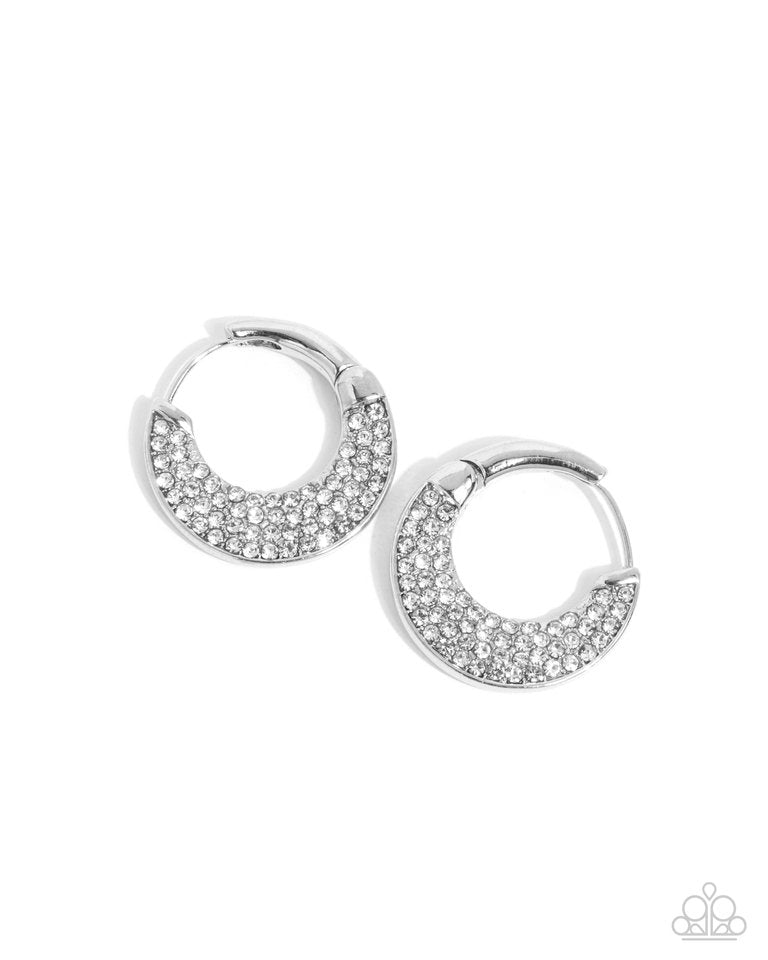 Winking Whimsy - White - Paparazzi Earring Image