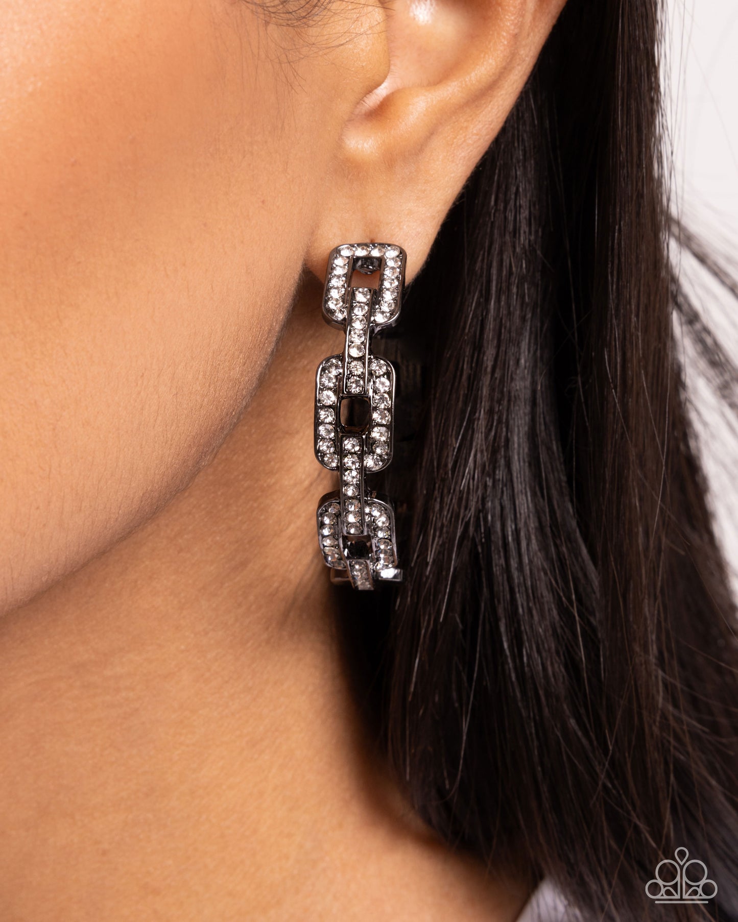 Downtown Decadence - Black - Paparazzi Earring Image