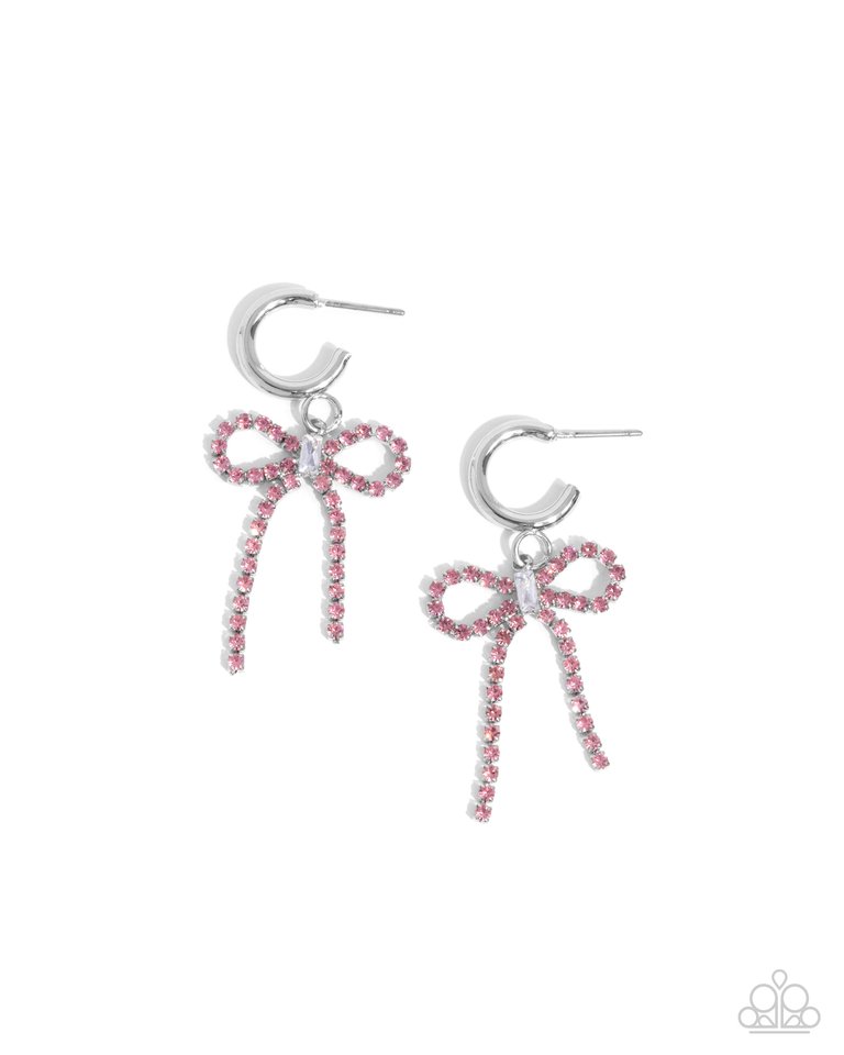 Whispering Whimsy - Pink - Paparazzi Earring Image