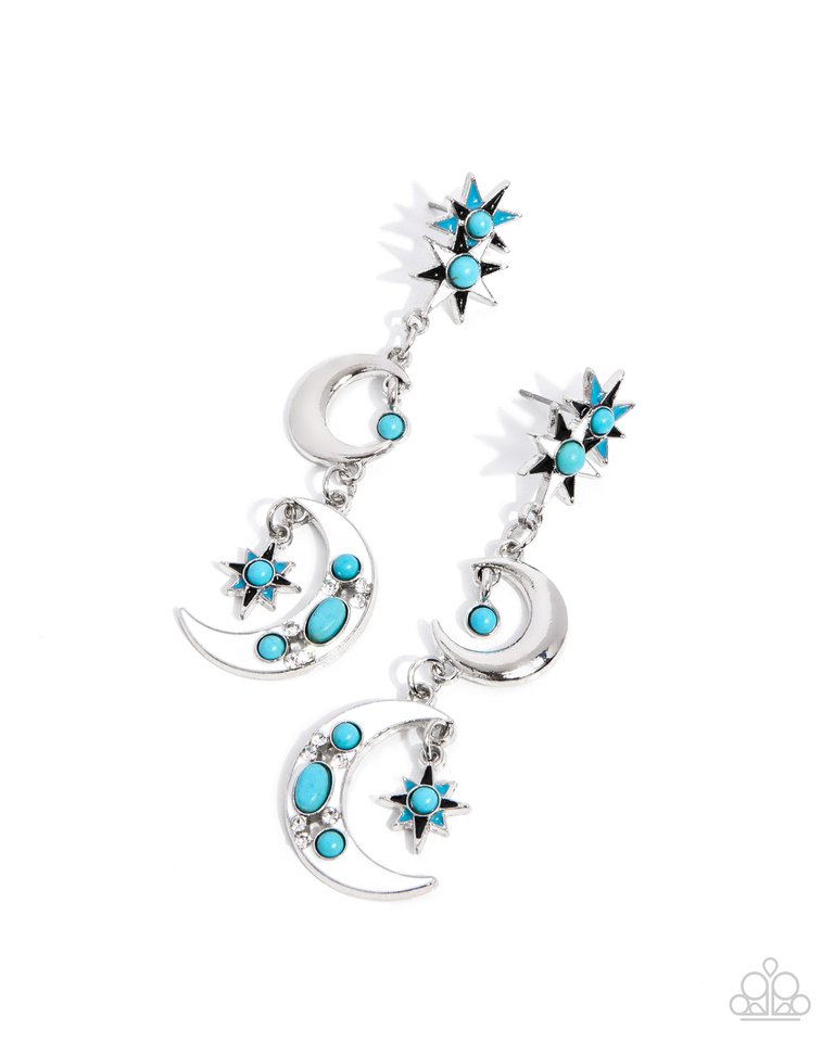 Stellar Serendipity - Blue - Paparazzi Earring Image