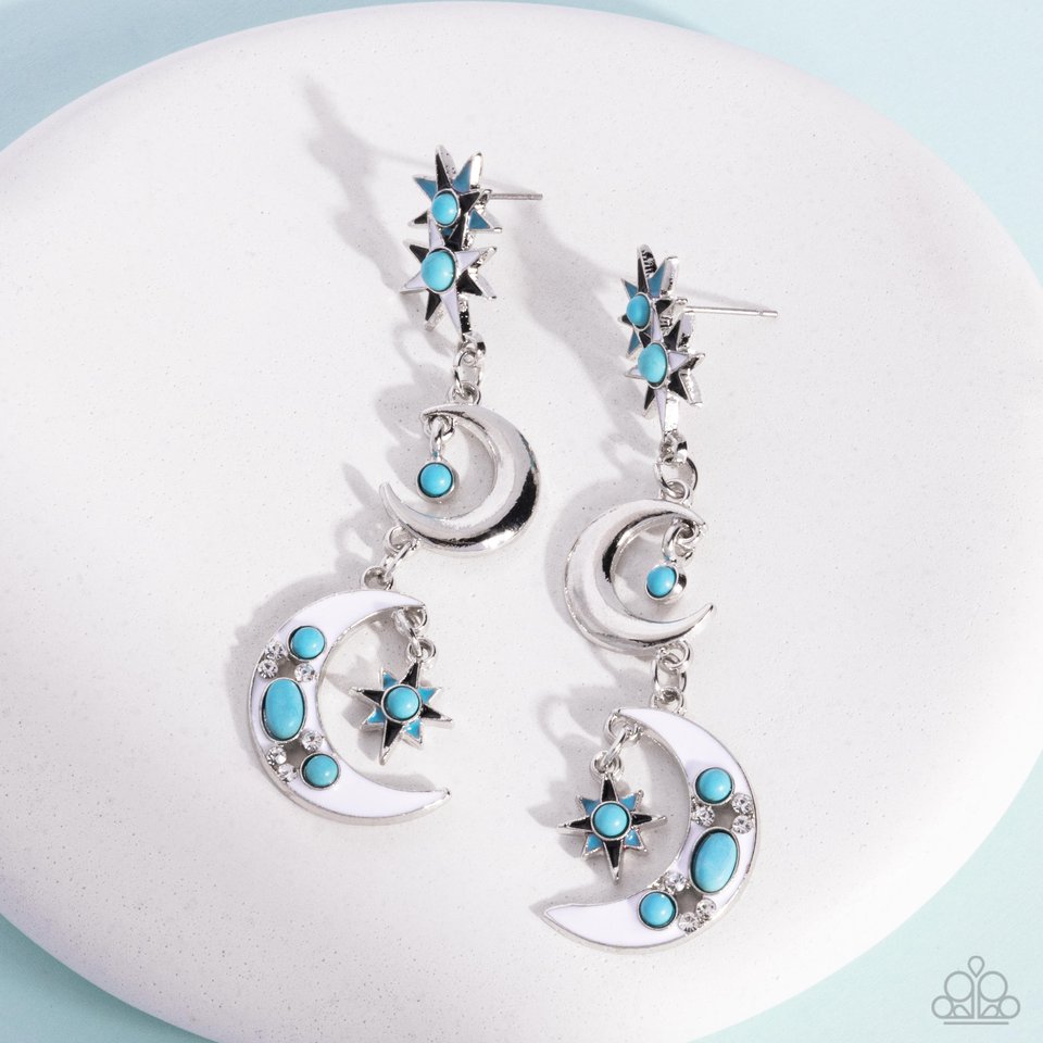 Stellar Serendipity - Blue - Paparazzi Earring Image