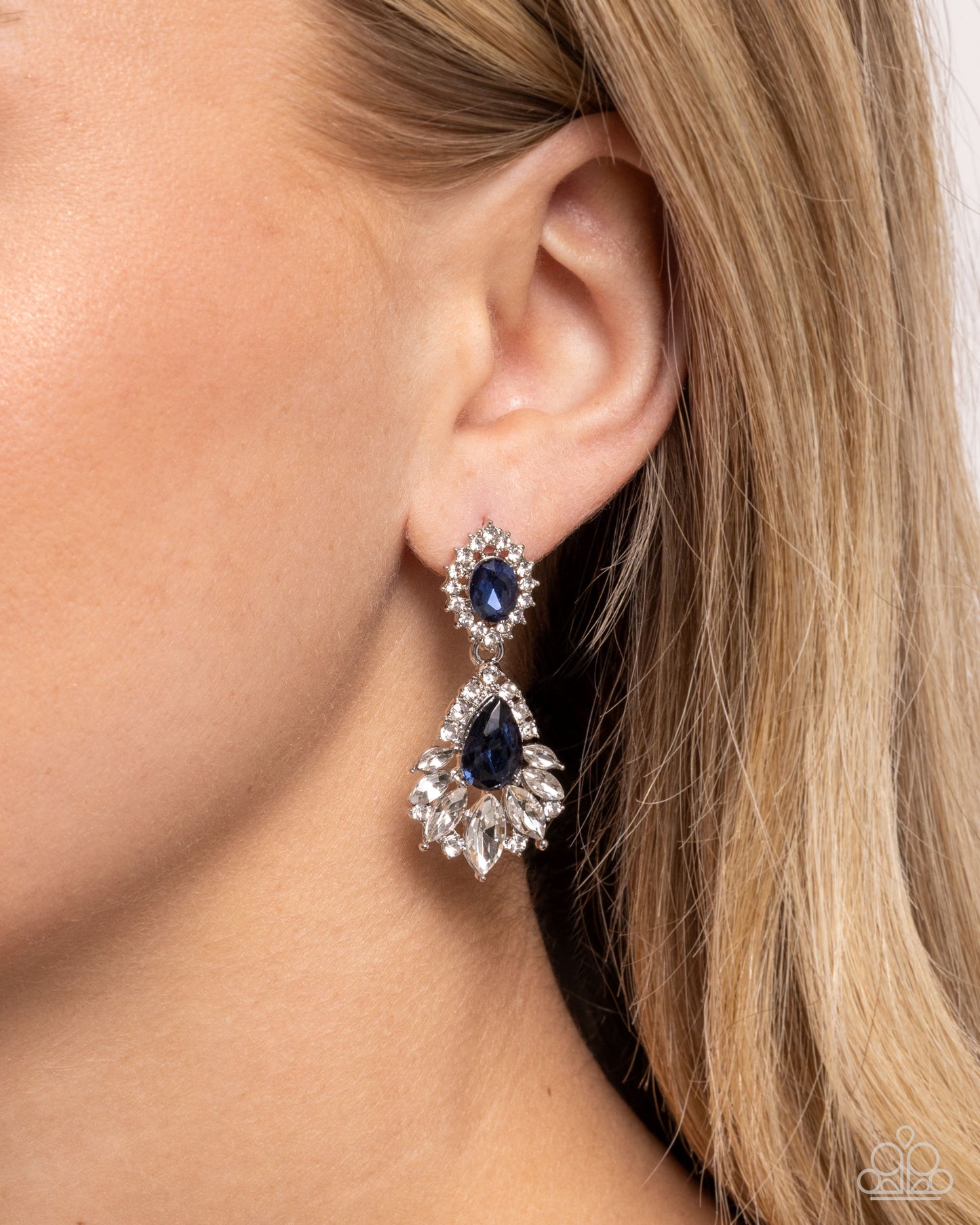 Self-Composed - Blue - Paparazzi Earring Image