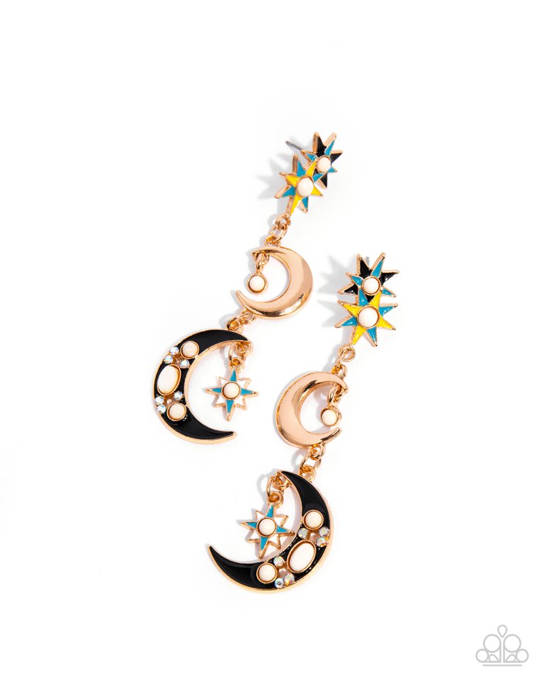 Stellar Serendipity - Gold - Paparazzi Earring Image