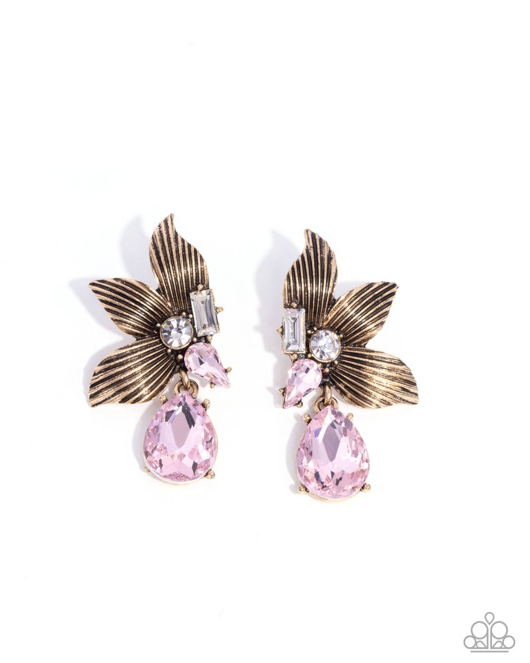 Showstopping Symphony - Pink - Paparazzi Earring Image