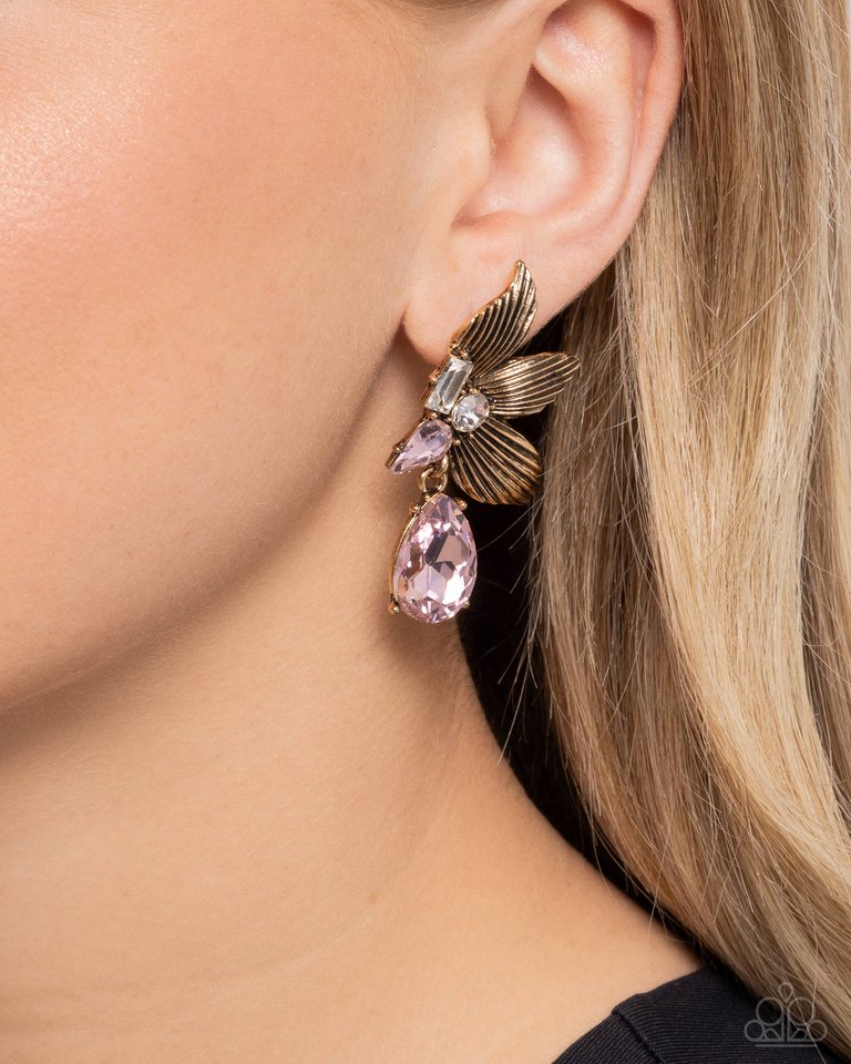 Showstopping Symphony - Pink - Paparazzi Earring Image