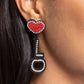 Visible Valentines - Black - Paparazzi Earring Image