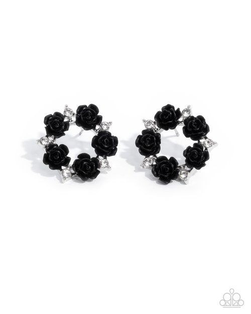 Grace Personified - Black - Paparazzi Earring Image