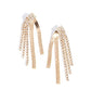 Dramatic Downpour - Gold - Paparazzi Earring Image