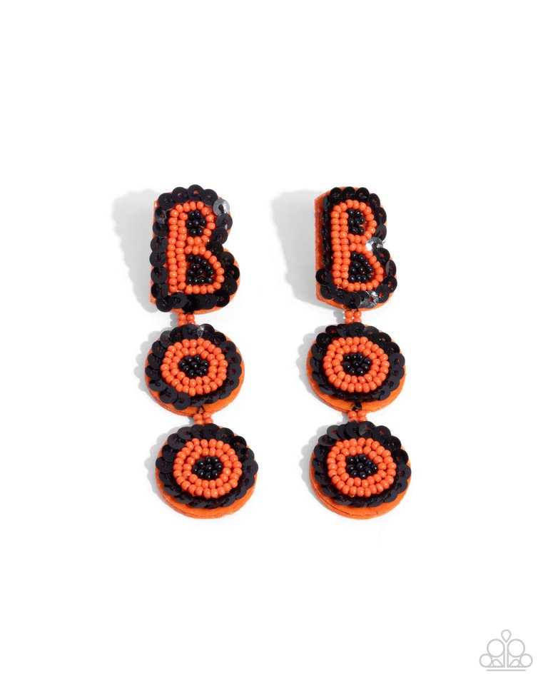 Halloween Bash - Orange - Paparazzi Earring Image