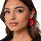 Showstopping Silhouette - Red - Paparazzi Earring Image