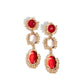 Emotional Elegance - Red - Paparazzi Earring Image